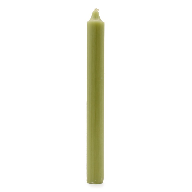 Bougies en vrac de couleur unie - Olive rustique - Paquet de 10-BOUGIES DE DÎNER-HOSTENATURA