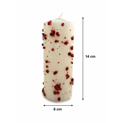 Candela alle erbe al peperoncino volante - Candela esoterica 14x6cm - Allontana le energie negative o le cattive compagnie