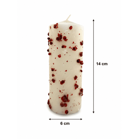 Candela alle erbe al peperoncino volante - Candela esoterica 14x6cm - Allontana le energie negative o le cattive compagnie