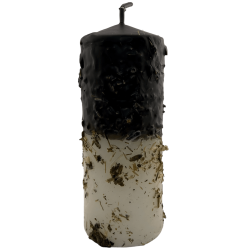 Vela de Ervas Santa Muerte - Vela Esotérica 14x6cm - Contra feitiços e maldições