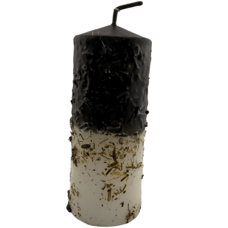 Santa Muerte Herbal Candle - Esoteric Candle 14x6cm - Against spells and curses