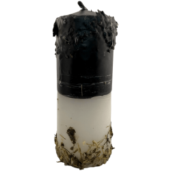 Lumânare cu Ofertă Specială pentru Moartea Sfântă - Lumânare Ezoterică 14x6cm Include Ulei și Ritual - Protecție