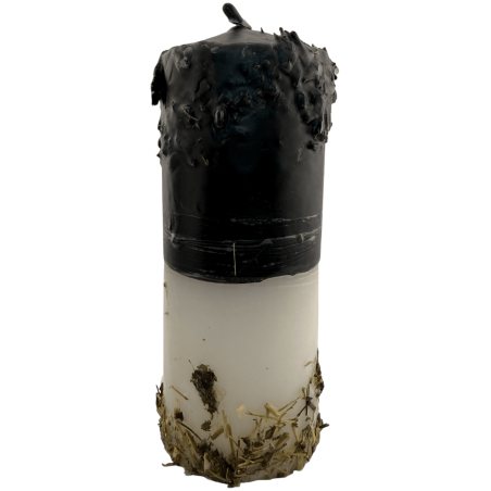 Velón Especial Ofrenda Santa Muerte - Vela Esotérica 14x6cm Incluye Aceite y Ritual - Protección