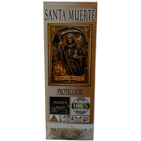 Vela de Oferenda Especial para Santa Morte - Vela Esotérica 14x6cm Inclui Óleo e Ritual - Proteção