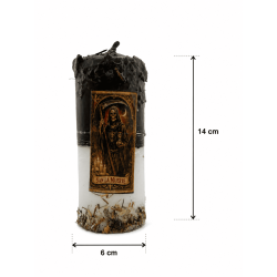 Lumânare cu Ofertă Specială pentru Moartea Sfântă - Lumânare Ezoterică 14x6cm Include Ulei și Ritual - Protecție