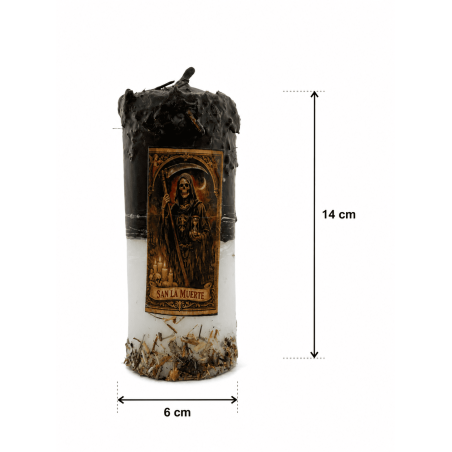 Specialerbjudande ljus för helgondöden - Esoteriskt ljus 14x6cm inkluderar olja och ritual - Skydd