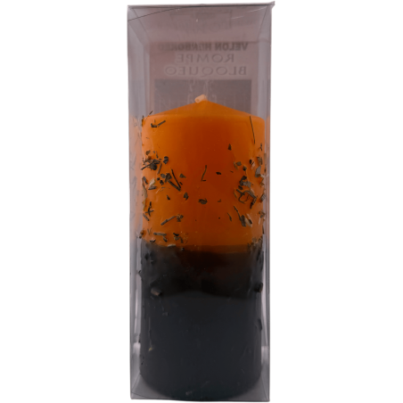Świeca ziołowa do usuwania blokad – świeca ezoteryczna 14x6 cm – usuwa przeszkody fizyczne i energetyczne