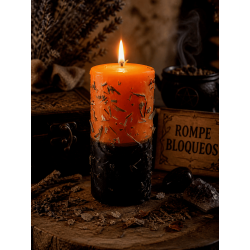Herbal Candle for Breaking Blockages - Esoteric Candle 14x6cm - Remove physical and energetic obstacles