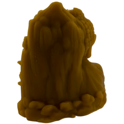 Honing Boeddha kaars met lotusbloem 8x7cm.