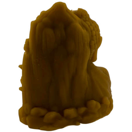 Honey Buddha Candle with Lotus Flower 8x7cm.