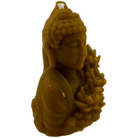 Lumânare Buddha cu Miere și Floare de Lotus 8x7cm.