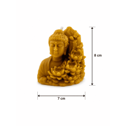 Vela Buda de Mel com Flor de Lótus 8x7cm.