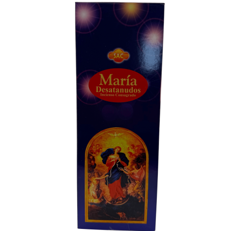 Incienso SAC Maria Desatanudos - Caja de 6 paquetes hexagonales de 20 barritas 120 barritas de incienso