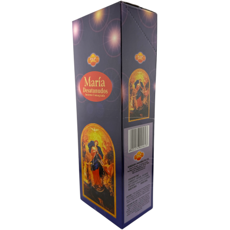 Incienso SAC Maria Desatanudos - Caja de 6 paquetes hexagonales de 20 barritas 120 barritas de incienso