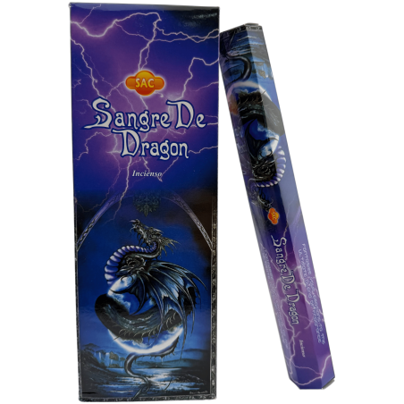 Encens SAC Sang de Drac - Caixa de 6 paquets hexagonals de 20 barretes 120 barretes d'encens