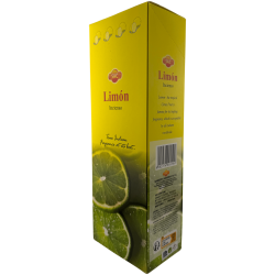 Incenso al limone SAC - Confezione da 6 pacchetti esagonali da 20 bastoncini ciascuno, per un totale di 120 bastoncini di incens