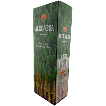 Incienso SAC Aloe Vera - Caja de 6 paquetes hexagonales de 20 barritas 120 barritas de incienso