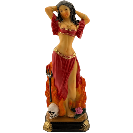 Figura de resina Pomba Gira, 14 cm.