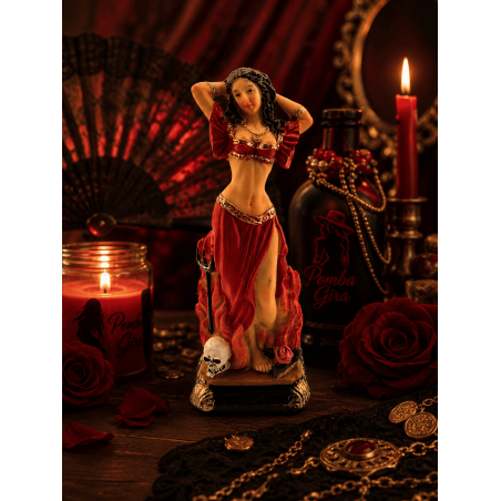 Figura Resina Pomba Gira 14cm.
