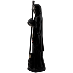Black Santa Muerte Resin Figure 15cm.