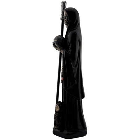 Figura Resina Santa Muerte Negra 15cm.