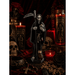 Black Santa Muerte Resin Figure 15cm.