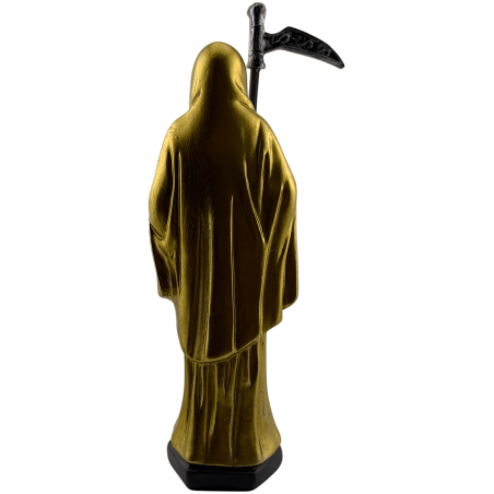 Figura Resina Santa Muerte Dorada 15cm.