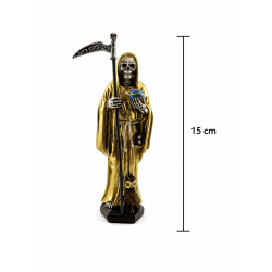 Golden Santa Muerte Resin Figure 15cm.