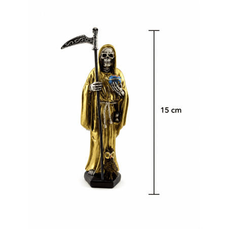 Golden Santa Muerte Resin Figur 15cm.