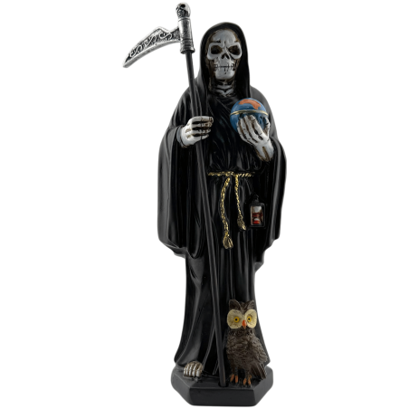 Figura Resina Santa Muerte 20cm Preto