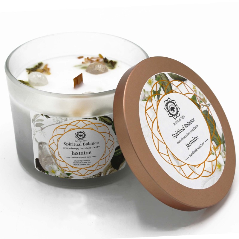 Pavilion Gift Company – Happy – Vela De Cera De Soja Natural Con Mensaje Oculto Sorpresa De 8 Onzas Aroma A Jazmin 1 Unidad 4 5 X 4 5 X 2 7