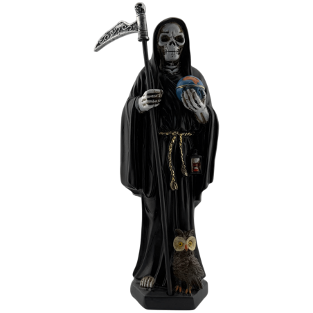 Resin Santa Muerte Figure 20cm Black