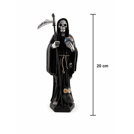 Resin Santa Muerte Figure 20cm Black