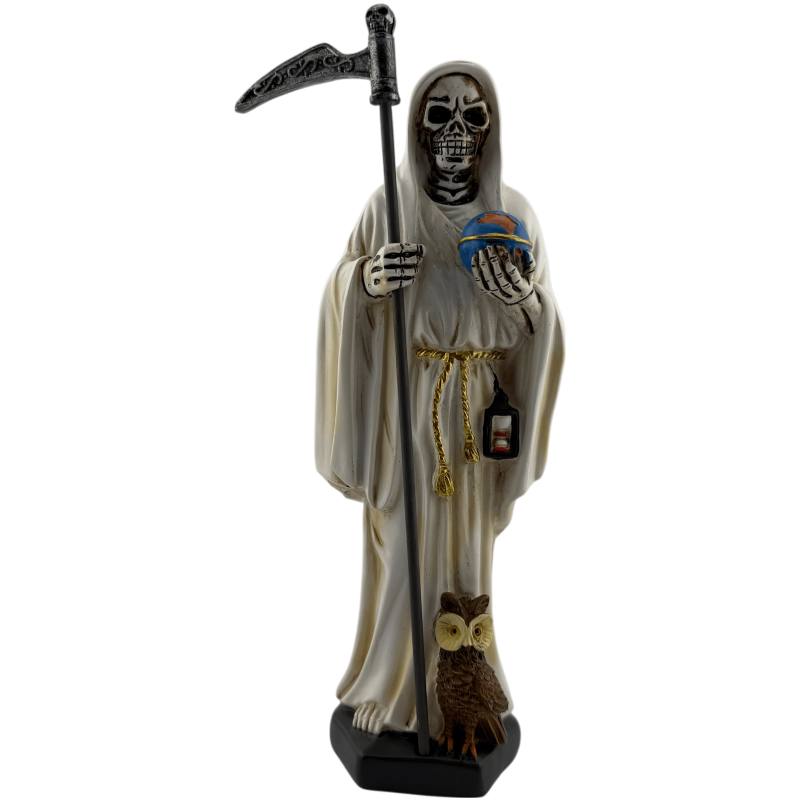 Figura Santa Muerte in resina 20 cm Bianca-FIGURE ESOTERICHE-HOSTENATURA