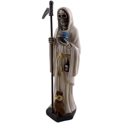Figurka Santa Muerte z żywicy 20 cm biała