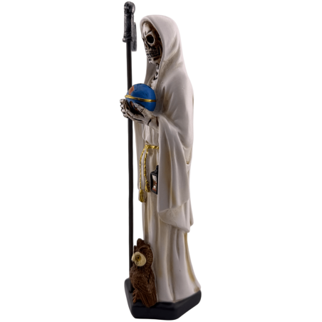 Figurka Santa Muerte z żywicy 20 cm biała