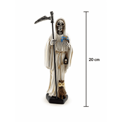 Harts Santa Muerte Figur 20cm Vit