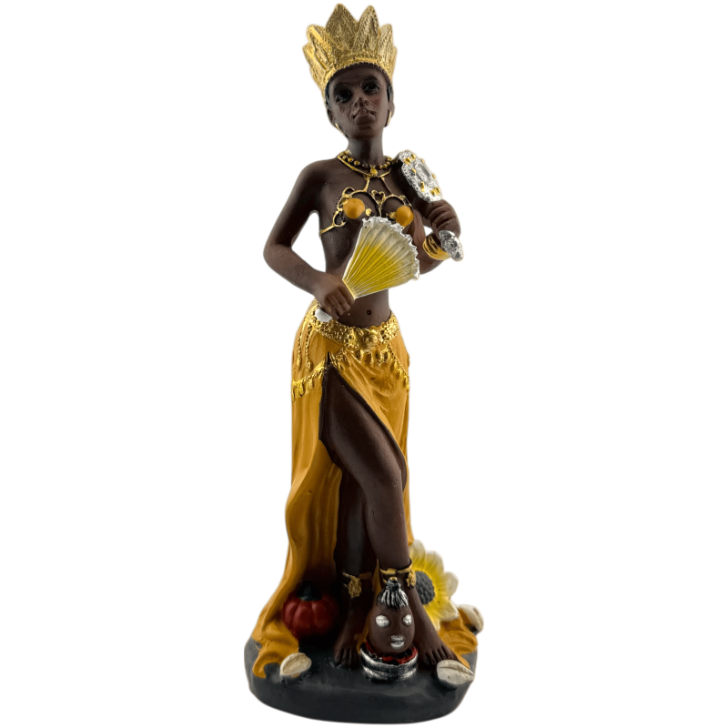 Statuetta in resina di Oshun, 15 cm.-FIGURE ESOTERICHE-HOSTENATURA