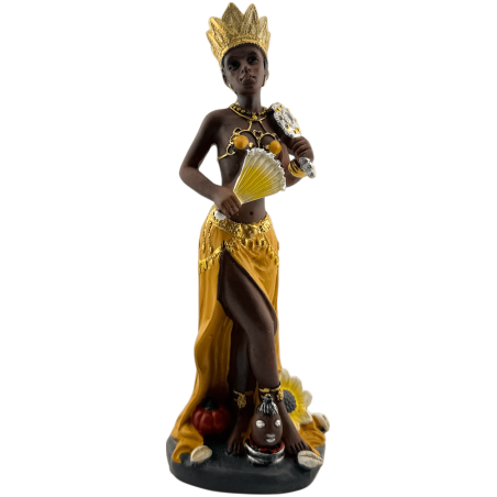 Oshun harsfiguur, 15 cm.
