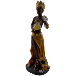 Statuetta in resina di Oshun, 15 cm.