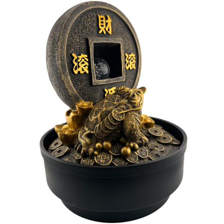 Feng Shui Resin Water Fountain with Light 21x21x30cm