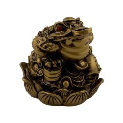 Ropucha bogactwa Kaeru – Pieniądze, dobrobyt i ochrona – 6,5x6,5x7 cm – Feng Shui