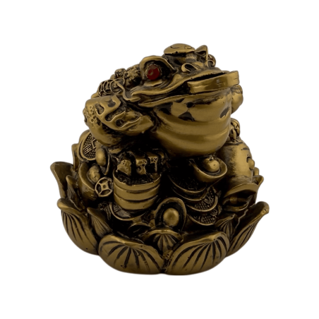 Broasca Bogăției Kaeru - Bani, Prosperitate și Protecție - 6,5x6,5x7cm - Feng Shui