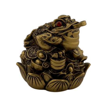 カエル（金運カエル） - 金運、繁栄、守護 - 6.5x6.5x7cm - 風水