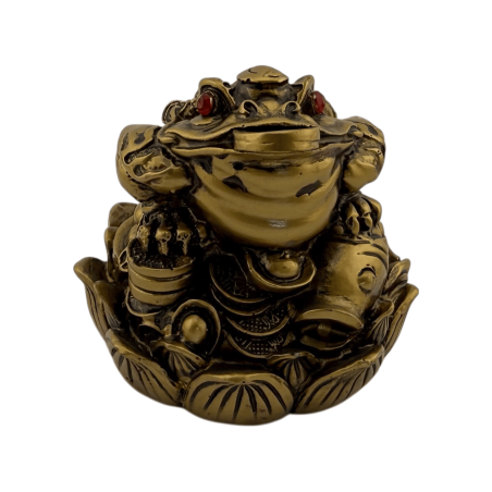 Broasca Bogăției Kaeru - Bani, Prosperitate și Protecție - 6,5x6,5x7cm - Feng Shui