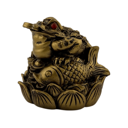 Sapo da Riqueza Kaeru - Dinheiro, Prosperidade e Proteção - 6,5x6,5x7cm - Feng Shui