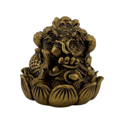 Ropucha bogactwa Kaeru – Pieniądze, dobrobyt i ochrona – 6,5x6,5x7 cm – Feng Shui