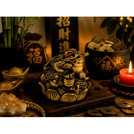 Kaeru Wealth Toad - Money, Prosperity and Protection - 6.5x6.5x7cm - Feng Shui