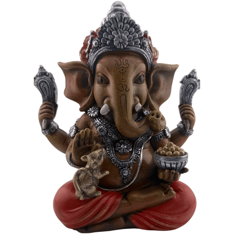 Ganesha Resin Figure 13.5x10x17cm-ESOTERIC FIGURES-HOSTENATURA