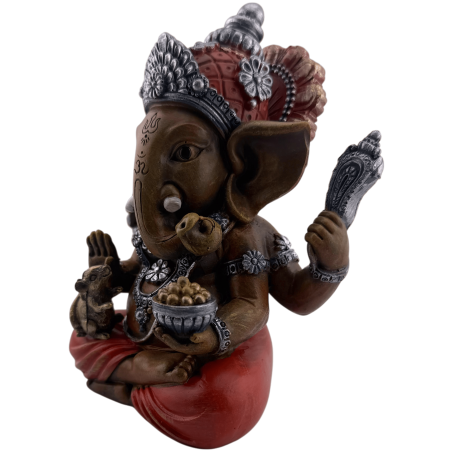 Figura Ganesha Resina 13,5x10x17cm
